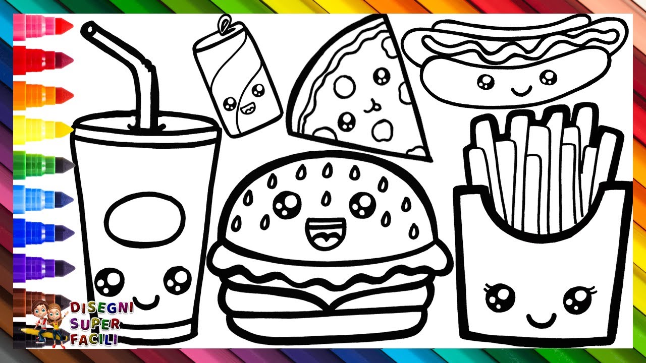 disegni di cibi da colorare