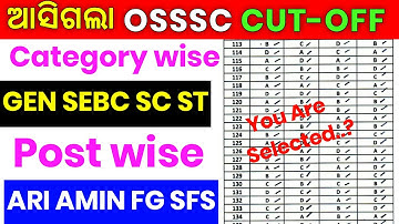 OSSSC FINAL CUT OFF MARK || RI AMIN FOREST GUARD CATAGORY WISH CUT OFF MARK |OSSSC COMBINED CUT OFF
