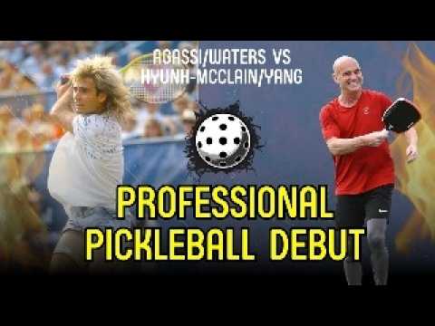 Former Tennis Star Andre Agassi Makes Pickleball DEBUT