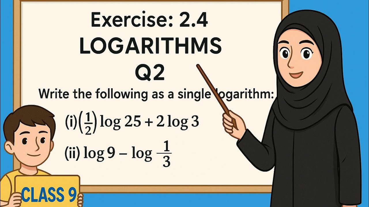 Class 9 Math | Exercise 2.4 Question 2 | Write as a Single Logarithm ...