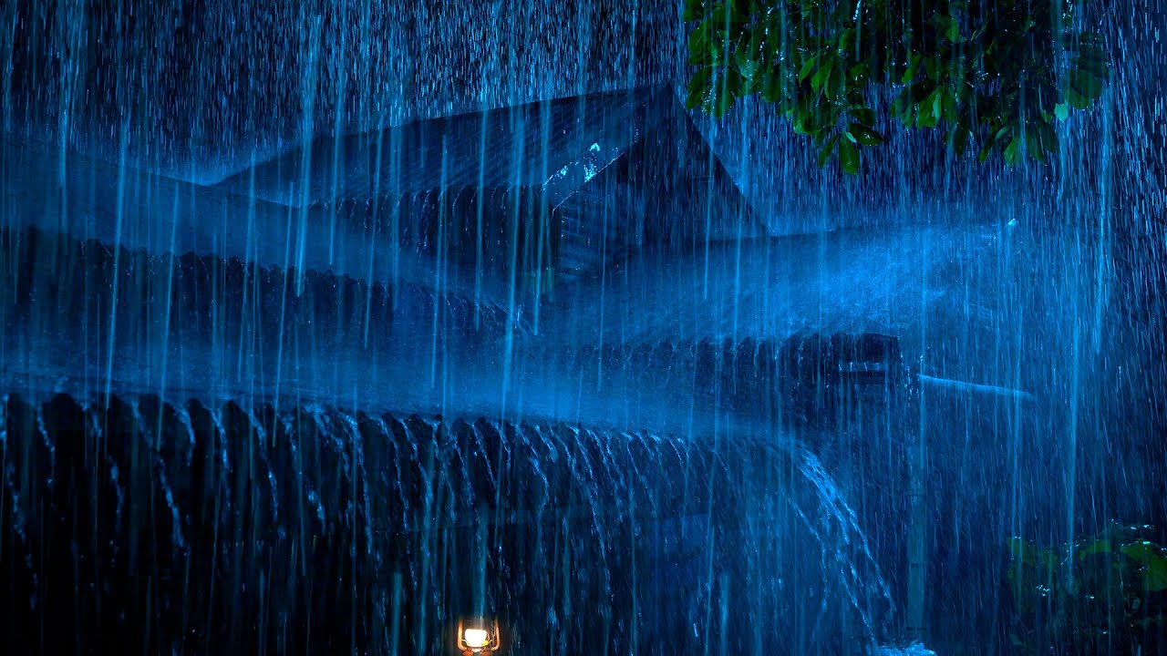 (БЕЗ РЕКЛАМЫ) Победите стресс с проливным дождём и раскатами грома по жестяной крыше