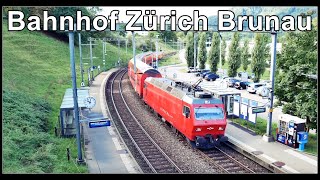 Small Train Station in Zurich, Switzerland / Die SZU AG am Bahnhof Zürich Brunau