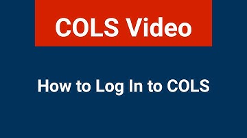 How to Log In to COLS