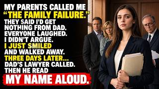 My Parents Called Me “The Family Failure” — Then the Lawyer Read My Name Aloud