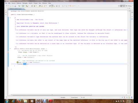 Key points   Java References