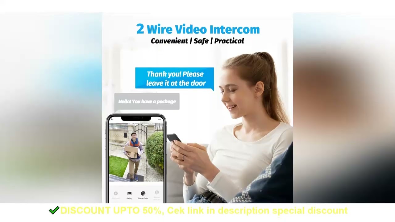 Tuya Smart 7 Inch HD Video Intercom System with 1080p Night Vision, Door Bell Camera with Move