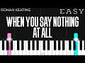 Ronan Keating - When You Say Nothing At All | EASY Piano Tutorial