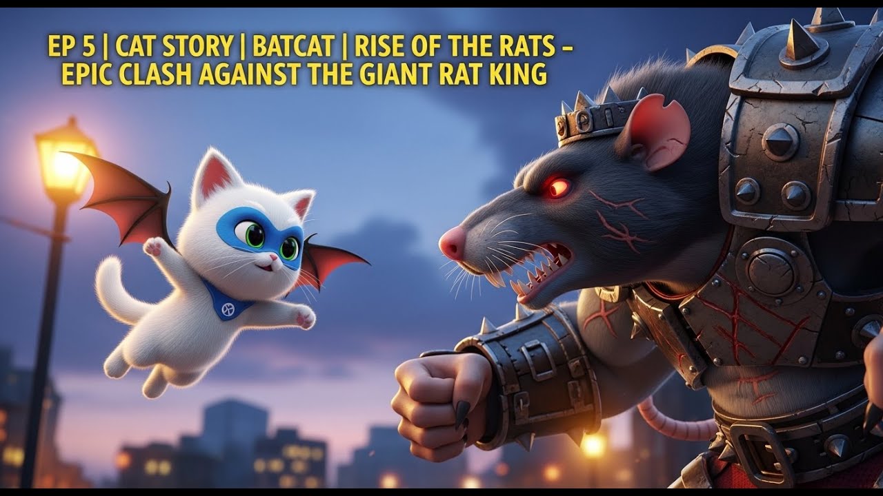 Cat Story: Hero Batcat Kitten Saves the City from Rat King | Ep 5