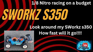 Budget friendly 1/8 nitro racing SWorkz s350. How fast will it go!