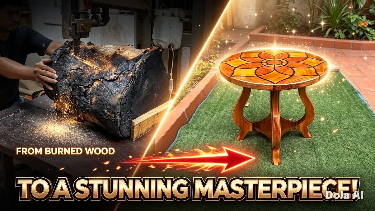 From Burned Wood to a Stunning Masterpiece 🤩