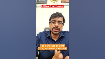 OJEE 2025 Admit Card Released! Download Now #OJEE2025 #AdmitCard #ExamUpdate