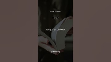 PHP. IT dictionary