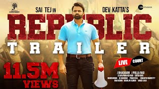 RepublicTrailer Live Count | Sai Tej | Aishwarya Rajesh | Jagapathibabu | Deva Katta | Mani Sharma