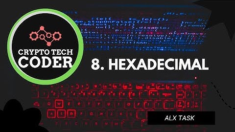 8. Hexadecimal || C - Variables, if, else, while || code along