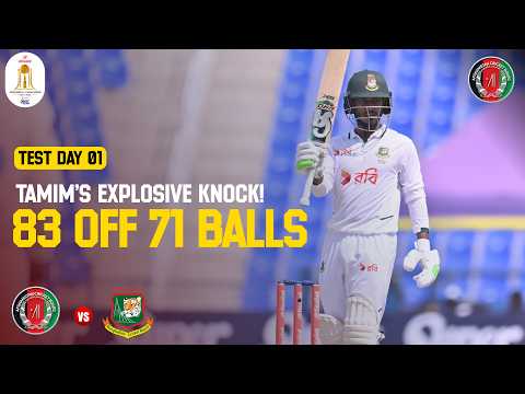 Tanzid Tamim Smashes 83 off 71 Balls | Afgn vs Ban | D 1 | Only Test Match | Abu Dhabi | ACB | 31B1J