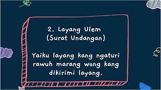 Jinis Layang (Materi Basa Jawa Kelas 8)