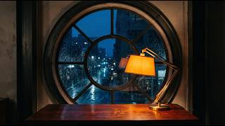 Study Jazzhop • Rainy Writer's Loft Ambience for Deep Work & Focus