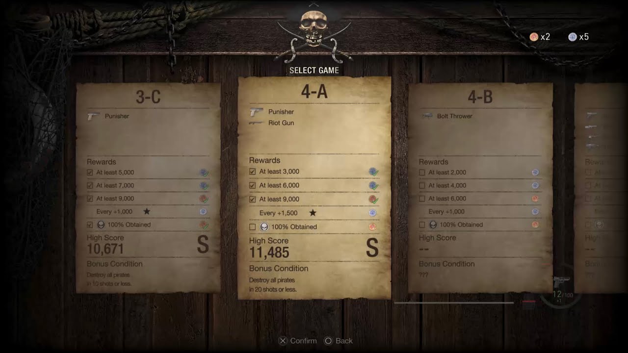 Resident Evil 4 Remake Mini-game 4-A All Skulls Guide