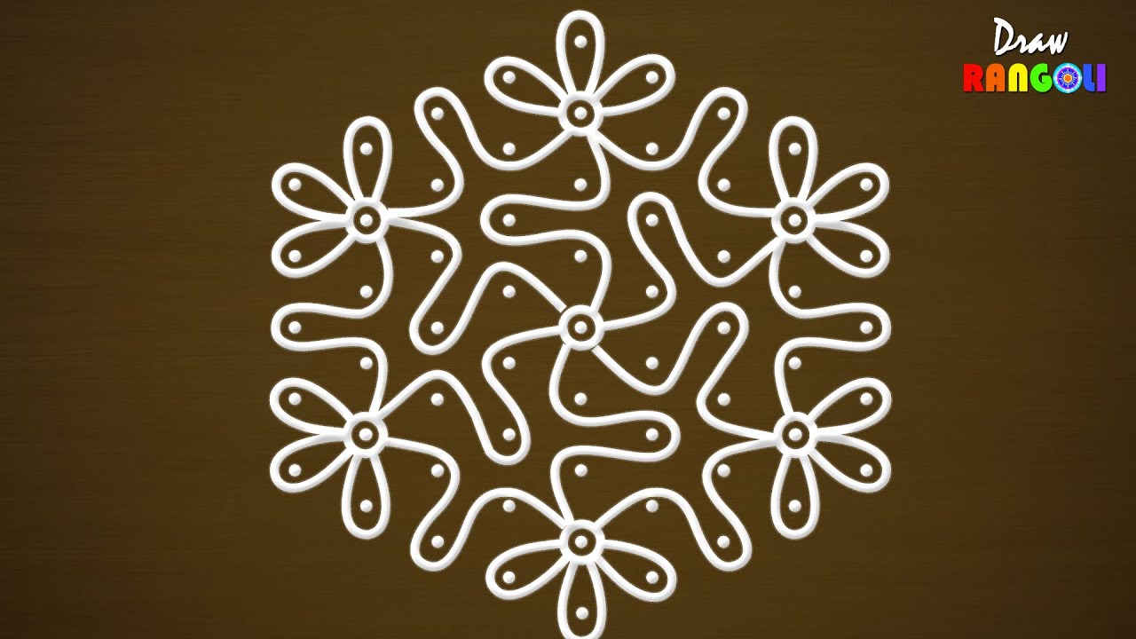 Latest and New Sikku kolam  Design |  Daily kolam | kolam | Muggu | Shorts | DrawRangoli