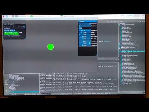 Raspberry Pi 4,  Mesa 19.3.2, GLES 3.1 Compute Shader Test (n-body bgfx)