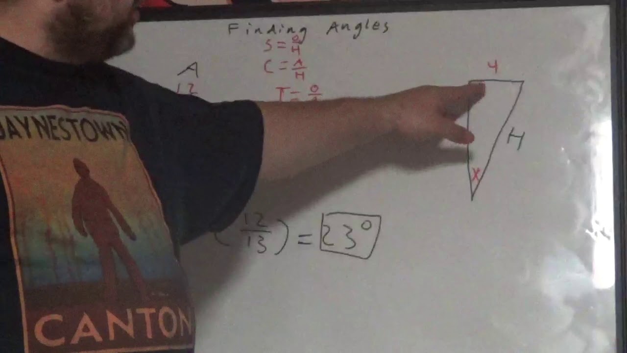 Using Trig Functions to Find Missing Angles of a Right Triangle - YouTube