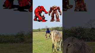 Me And Cow Red Hulk 🔴 vs Iron Man 🤖 | Crazy emoji acting video #shorts #redhulk #ironman