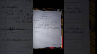 BSc fourth sem physics practical file(Emitter follower)#bsc #physics #practical #learning #education