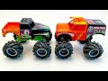 Grave digger vs el toro loco  monster jam  knex  monster trucks  hot wheels