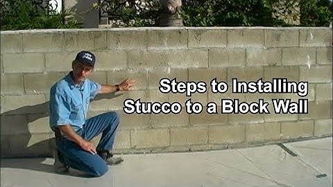 Stucco Over Concrete Block