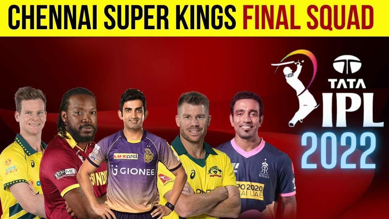 TATA IPL 2022 | Chennai Super Kings Full Team Squad | CSK Full Team 2022 | IPL 2022 CSK Full Squad