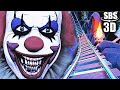 THE CLOWN CAVE | Roller Coasters | VR Vídeo 3D SBS [Google Cardboard • VR Box]