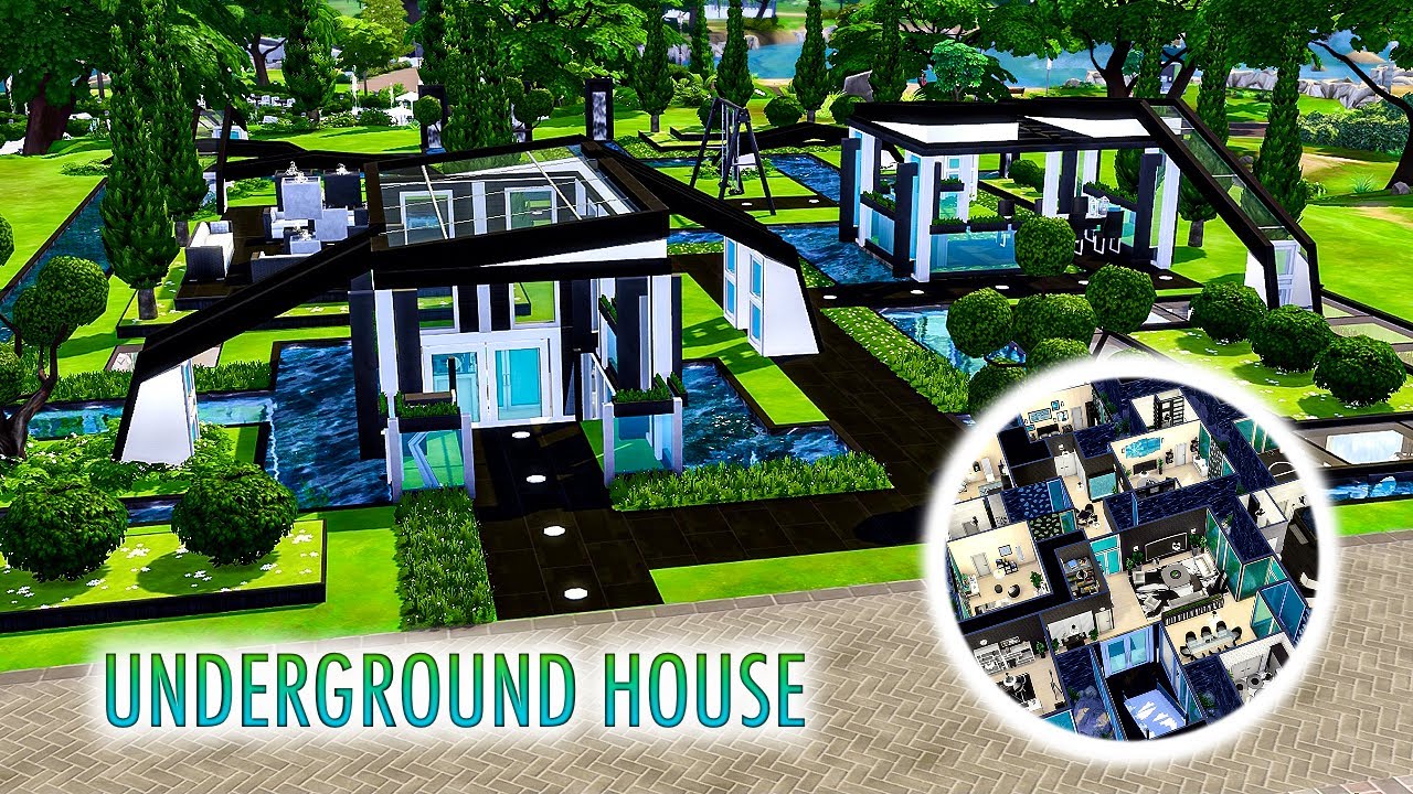 Big Underground House / The Sims 4 / Speed Build / Большой Подземный ...