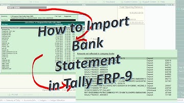 Tally ERP 9 : Bank statement Import : Live Demo