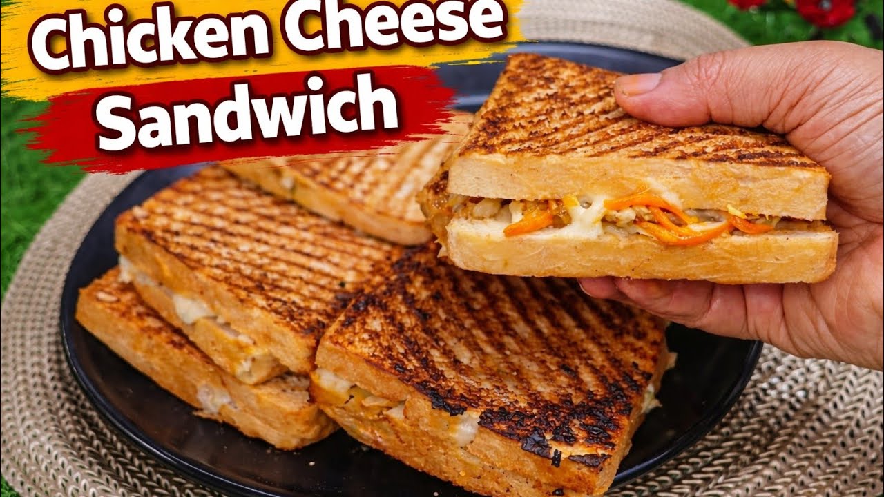 10 Minute Creamy Chicken Cheese Sandwich – New Iftar Recipe