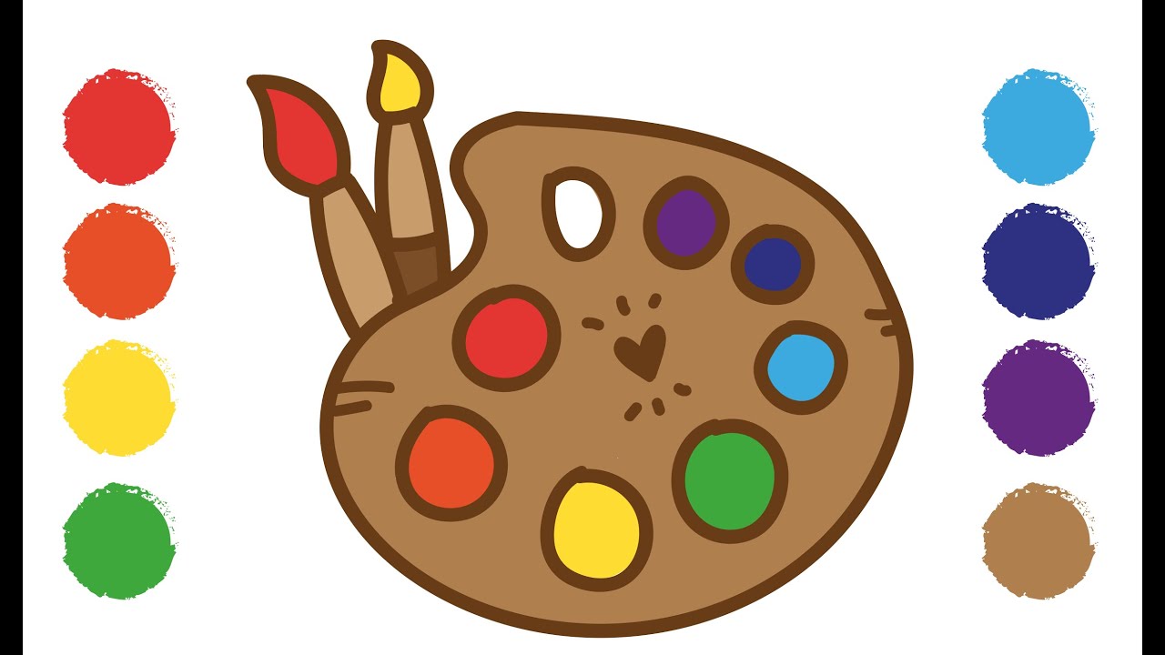 Как легко нарисовать палитру с красками