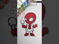 REVERSE Coloring Spider-Man with Ice Cream 🕸️🍦 #spiderman #reversecoloring #coloringtime #markers