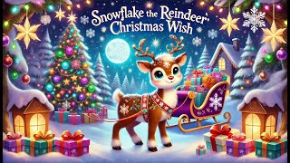 Snowflake the Reindeer’s Christmas Wish| Relaxing Bedtime Story for Kids with Music & Animation
