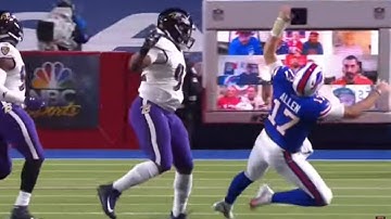 Josh Allen With Flop Of The Year Gets Roughing The Passer Penalty | Bills vs Ravens