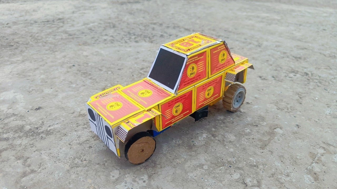 How To Make mini Car From Matchbox DIY DC Motor Project YouTube