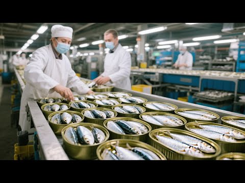 إنتاج وتحضير 30 الف علبة من السردين يوميا جولة داخل اكبر مصانع للأسماك المعلبة
