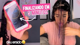 FINALIZANDO MEU CABELO EM 5 MINUTOS⏳🤍