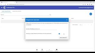 Contractor Pro Associate Management Walk-through screenshot 1