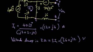 AC Network Solution with Thevenins Theorem