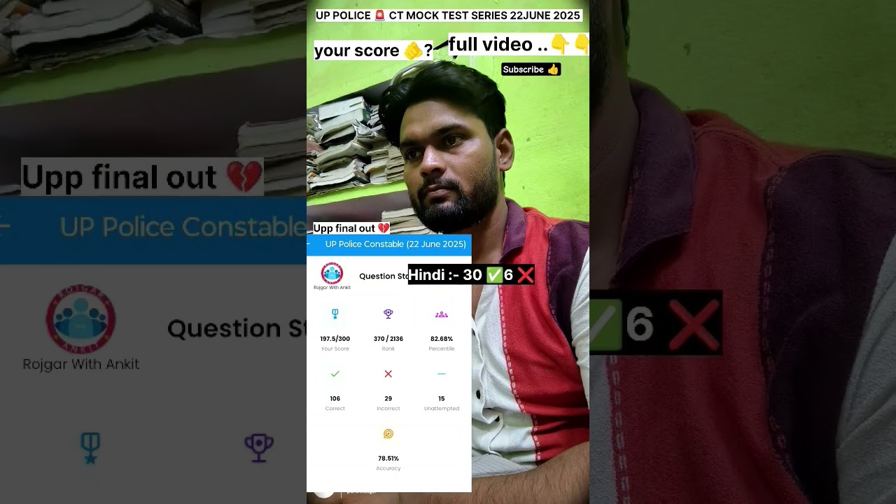 UP POLICE CONSTABLE MOCK TEST REVIEW 22 JUNE 2025 ✅ UPP NEW VACANCY 2025 UPPAC JAIL WARDER UPSI🔥