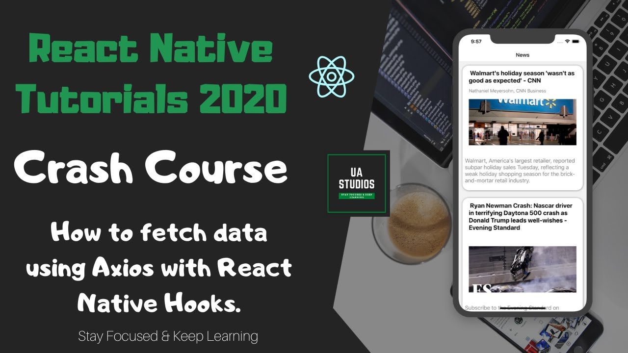 React Native | Crash Course | How to fetch data using Axios with React  Native Hooks. - YouTube