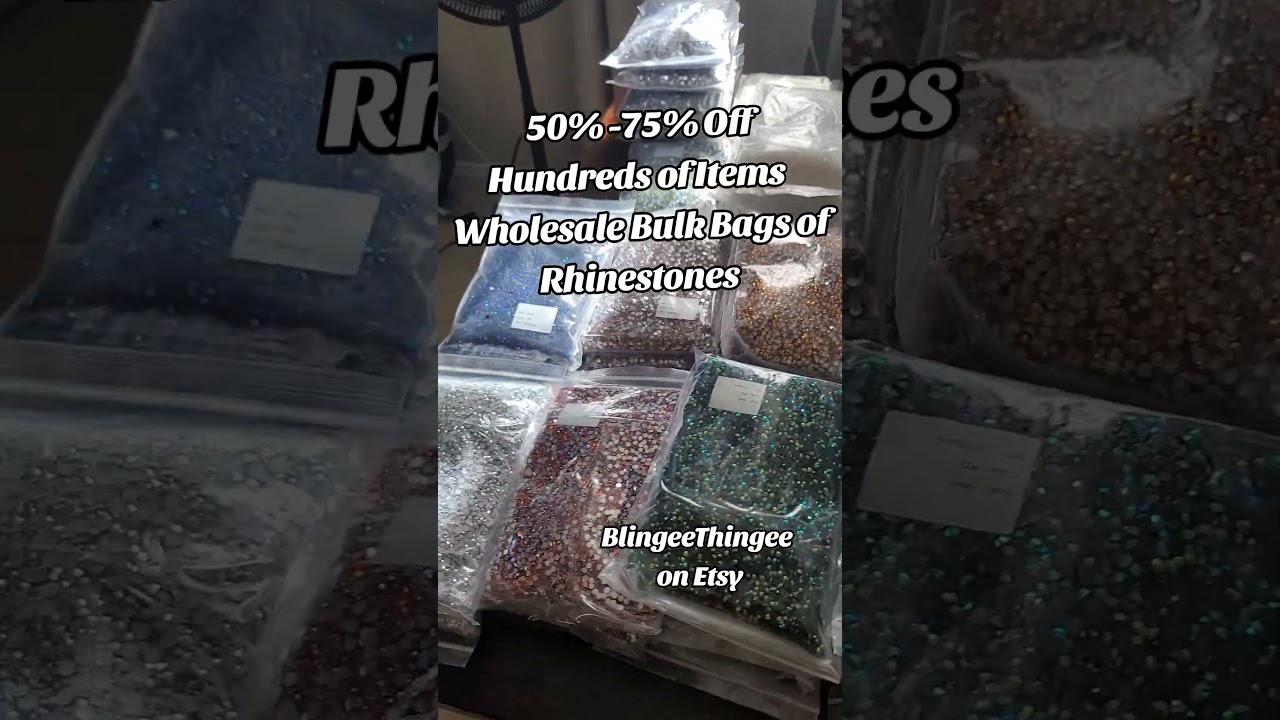 Wholesale Bulk Bags Rhinestones 50%-75% Off BlingeeThingee on Etsy 