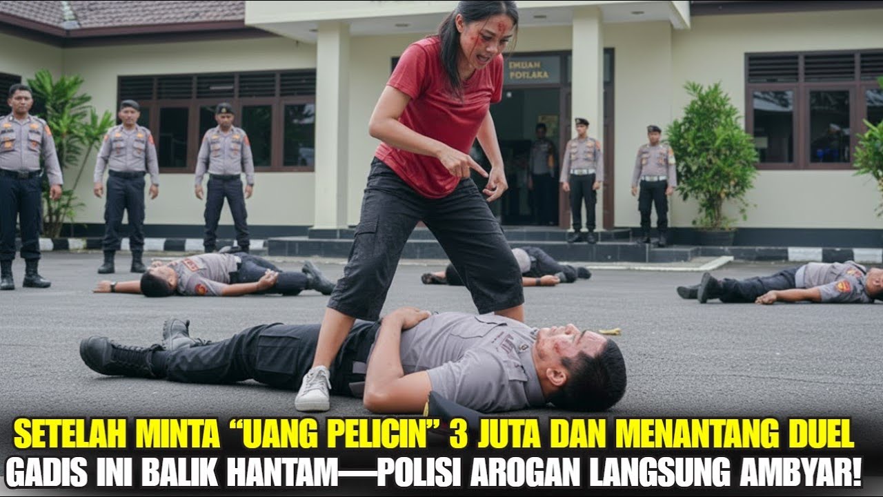 BERANI MEMALAK & MENANTANG? POLISI AROGAN INI LANGSUNG K.O. OLEH SEORANG GADIS!