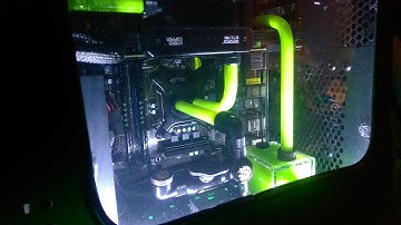 Acrylic Water Cooled Bitfenix Prodigy M Part 2 Draining The Loop & Upgrading CPU Plus LEDs