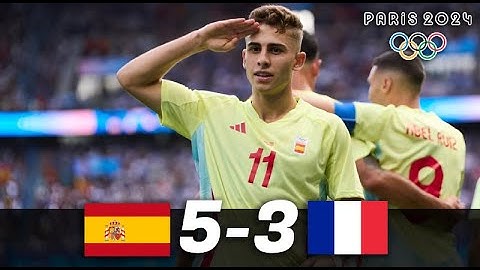 ESPAÑA vs FRANCIA ( 5 - 3 ) - Goles y Resumen del partido - FINAL JUEGOS OLIMPICOS 2024