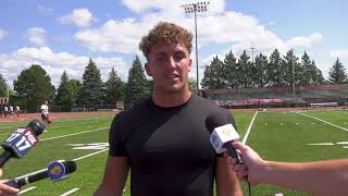 Ferris State Football Preseason Camp First Practice - Carson Gulker Interview
